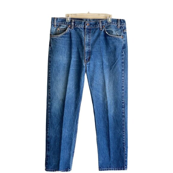 Levi's 505 Jeans 42x30 Men's Regular Fit Straight Leg Medium Wash Orange Tab - Picture 8 of 14